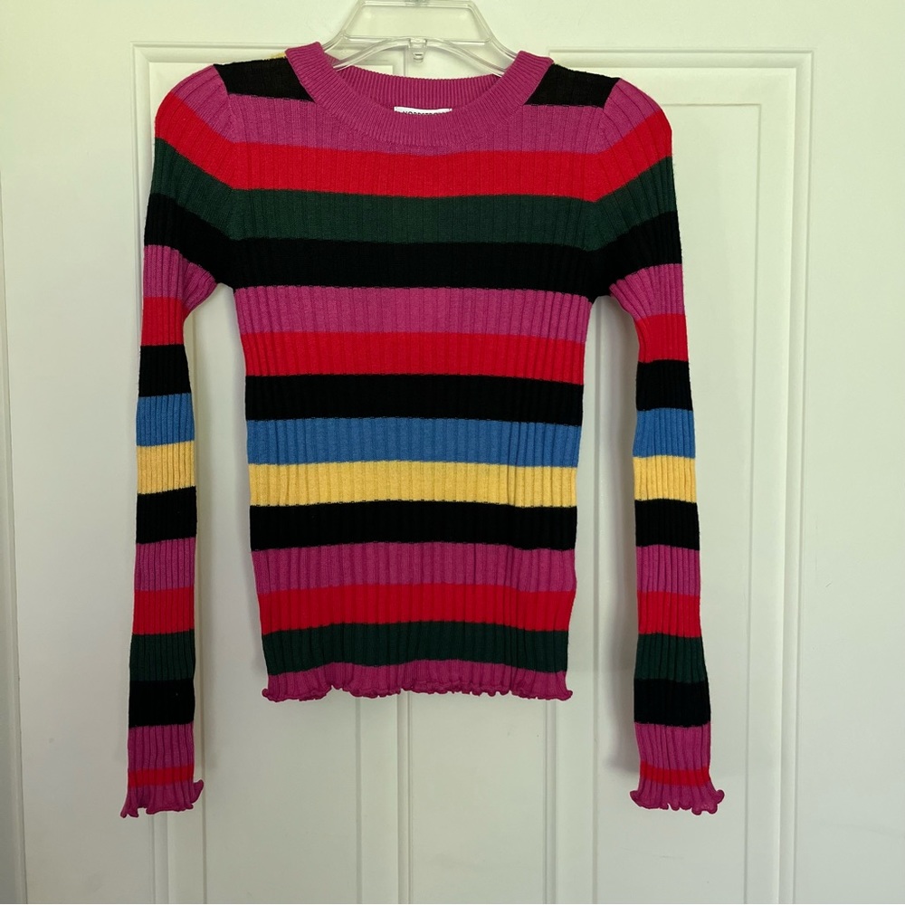 Kids Nordstrom Rainbow Stripe Sweater M